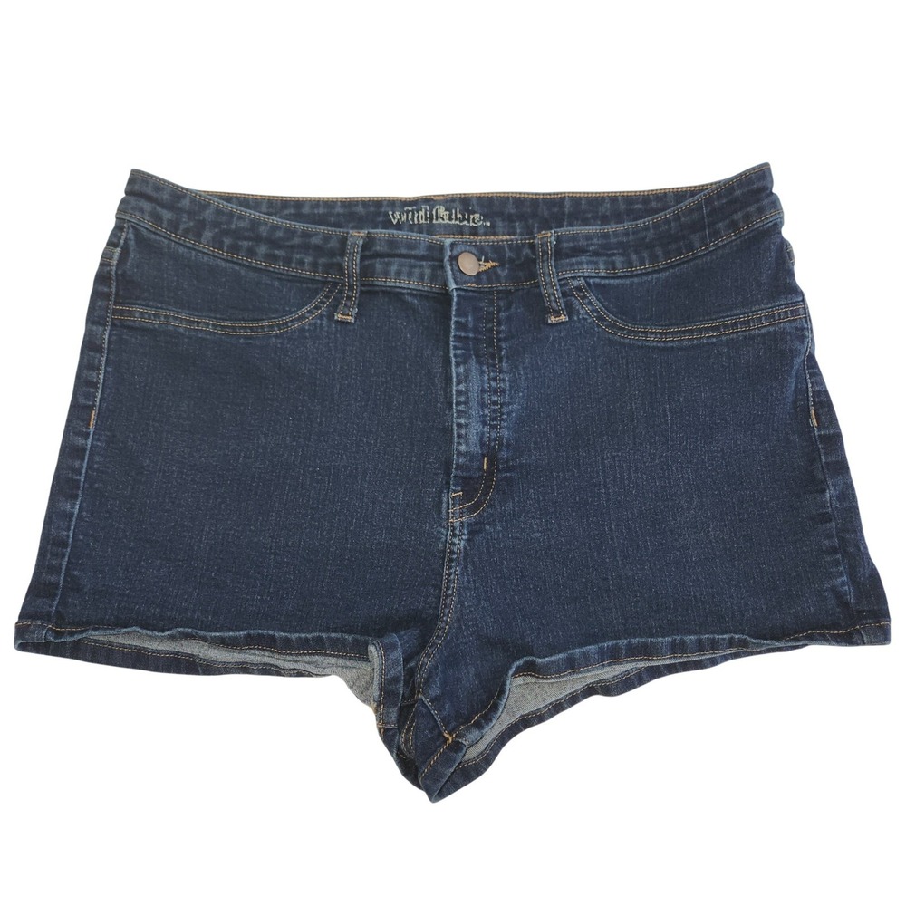 Wild Fable High Rise Denim Jean Shorts Dark Wash Size 18